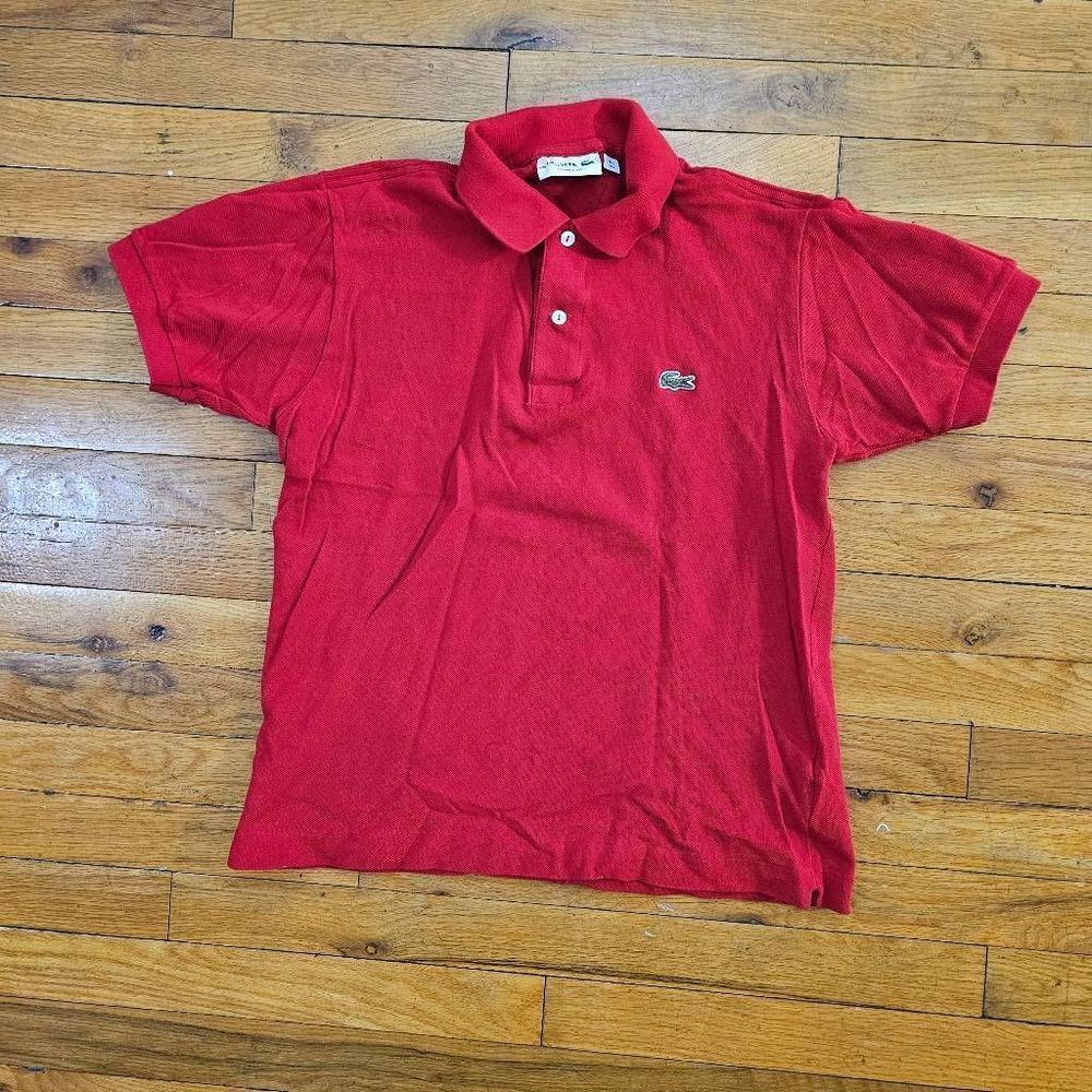 Lacoste Men's Polo Shirt Size S Classic Fit Short Sleeve Red 100% Cotton